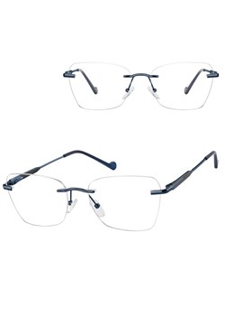 Bezramkowe oprawki korekcyjne okulary zerówki patentki na teleskopach 871E garantowe ze sklepu Stylion w kategorii Okulary korekcyjne damskie - zdjęcie 185966742