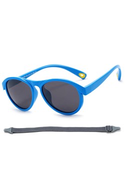 Dziecięce 3-6 lat gumowe okulary przeciwsłoneczne polaryzacyjne z gumką POL-JR-71A niebieskie - id: 10156 - marki Stylion - 185966821 Dziecięce 3-6 lat gumowe okulary przeciwsłoneczne polaryzacyjne z gumką POL-JR-71A niebieskie ze sklepu Stylion w kategorii Okulary przeciwsłoneczne dziecięce - zdjęcie 185966821
