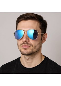 Okulary przeciwsłoneczne z polaryzacją pilotki POL-3026F srebrny/niebieski ze sklepu Stylion w kategorii Okulary przeciwsłoneczne damskie - zdjęcie 185966874