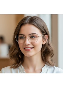 Okulary oprawki korekcyjne kocie oczy zerówki Sunoptic L119F różowe złoto - id: 6587 - marki Sunoptic - 185966883 Okulary oprawki korekcyjne kocie oczy zerówki Sunoptic L119F różowe złoto ze sklepu Stylion w kategorii Okulary korekcyjne damskie - zdjęcie 185966883