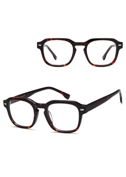 Okulary acetatowe oprawki korekcyjne zerówki kwadratowe AC380B panterka ze sklepu Stylion w kategorii Oprawki do okularów damskie - zdjęcie 185966904