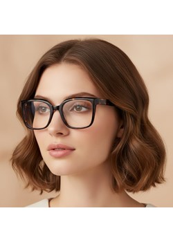 Damskie okulary acetatowe oprawki korekcyjne zerówki kwadratowe AC379B panterka ze sklepu Stylion w kategorii Oprawki do okularów damskie - zdjęcie 185966911