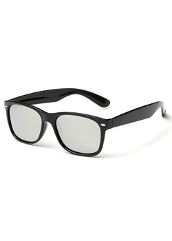 Czarne przeciwsłoneczne męskie lustrzane nerdy NR-121 ze sklepu Stylion w kategorii Okulary przeciwsłoneczne damskie - zdjęcie 185966961