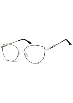 Damskie okulary zerówki oprawki korekcyjne kocie oczy Flex 888C srebrno-granatowe ze sklepu Stylion w kategorii Oprawki do okularów damskie - zdjęcie 185967161