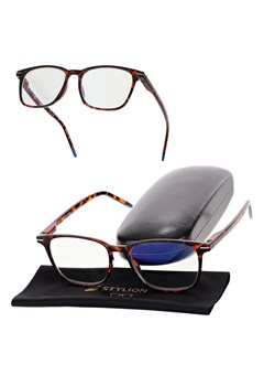 Plusy +3.00 okulary korekcyjne do komputera i czytania Antyreflex + Blue Light ST332 w panterkę ze sklepu Stylion w kategorii Okulary korekcyjne damskie - zdjęcie 185967173