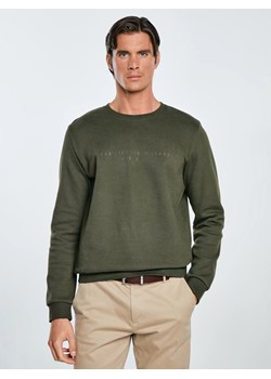 Bluza męska ze splotem pique khaki Wiron 303 ze sklepu Big Star w kategorii Bluzy męskie - zdjęcie 185967872