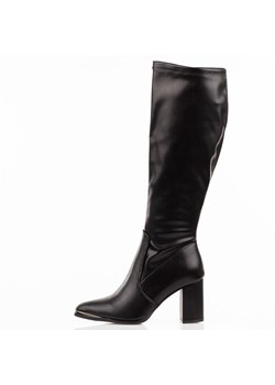 Czarne kozaki damskie na słupku S.Barski 921 ze sklepu suzana.pl w kategorii Kozaki damskie - zdjęcie 185970154