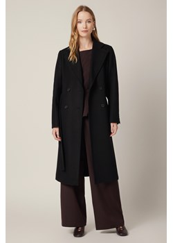 Płaszcz Czarny z Wełną Dwurzędowy Damski Lunaris ze sklepu Lancerto S.A. w kategorii Płaszcze damskie - zdjęcie 185972920