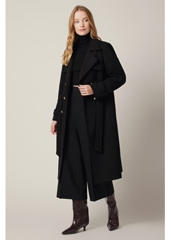 Płaszcz Czarny z Wełną Dwurzędowy Damski Eloria ze sklepu Lancerto S.A. w kategorii Kurtki i płaszcze damskie - zdjęcie 185972932