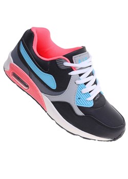 Sznurowane dziewczęce buty sportowe Black fuksja /E6-2 18129 T292/ ze sklepu Pantofelek24.pl w kategorii Buty sportowe dziecięce - zdjęcie 185986960