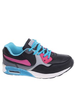 Sznurowane dziewczęce buty sportowe BL-Turq-Fuks /C1-2 18129 T292/ ze sklepu Pantofelek24.pl w kategorii Buty sportowe dziecięce - zdjęcie 185987253