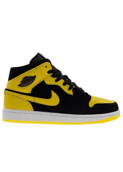 Buty męskie Air Jordan 1 Mid SE HJ6654-071 - żółto-czarne ze sklepu streetstyle24.pl w kategorii Buty sportowe męskie - zdjęcie 185994492