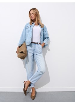 Mohito - Jeansy chino slim z paskiem - niebieski ze sklepu Mohito w kategorii Jeansy damskie - zdjęcie 185996620