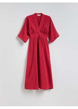 Reserved - Sukienka typu kimono - intenstywna czerwień ze sklepu Reserved w kategorii Sukienki - zdjęcie 186000534