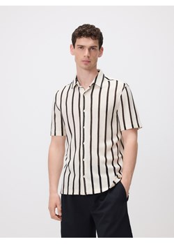 Reserved - Koszula regular fit w paski - złamana biel ze sklepu Reserved w kategorii T-shirty męskie - zdjęcie 186001290