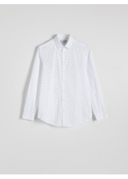 Reserved - Koszula slim fit w drobne kwiaty - biały - id: 7994H-00P - marki Reserved - 186002193 Reserved - Koszula slim fit w drobne kwiaty - biały ze sklepu Reserved w kategorii Koszule męskie - zdjęcie 186002193