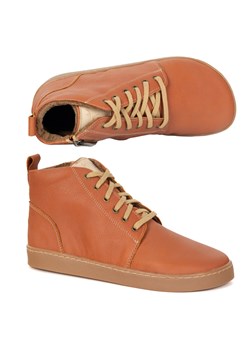 Buty damskie zimowe barefoot skórzane Z-B04 rude ze sklepu butyolivier w kategorii Botki - zdjęcie 186004513