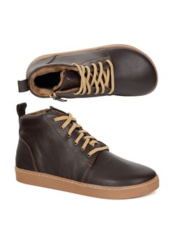 Buty damskie zimowe barefoot skórzane Z-B04 brązowe ze sklepu butyolivier w kategorii Botki - zdjęcie 186004673