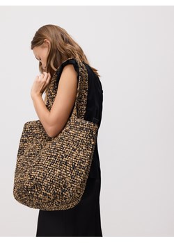 Reserved - Pleciona torebka shopper - czarny ze sklepu Reserved w kategorii Torby letnie - zdjęcie 186007961