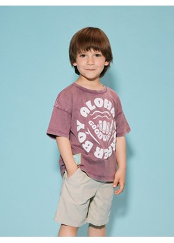 Reserved - Bawełniany t-shirt oversize - fioletowy ze sklepu Reserved w kategorii T-shirty chłopięce - zdjęcie 186008761