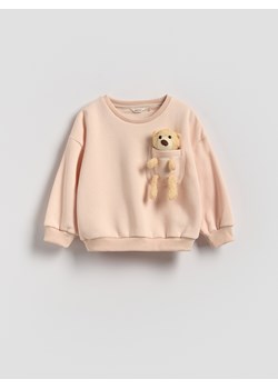 Reserved - Bluza z aplikacją 3d - złamana biel ze sklepu Reserved w kategorii Bluzy dziewczęce - zdjęcie 186009862