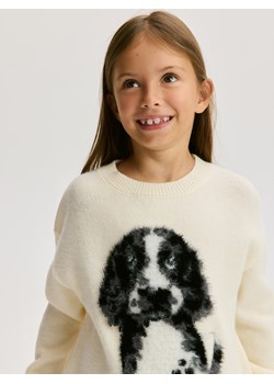 Reserved - Sweter z aplikacją - złamana biel ze sklepu Reserved w kategorii Swetry chłopięce - zdjęcie 186011453