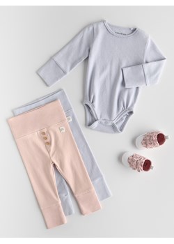 Reserved - Bawełniane legginsy z naszywką - brudny róż ze sklepu Reserved w kategorii Odzież dla niemowląt - zdjęcie 186012393