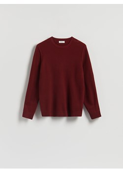 Reserved - Strukturalny sweter z bawełny - bordowy ze sklepu Reserved w kategorii Swetry męskie - zdjęcie 186012834