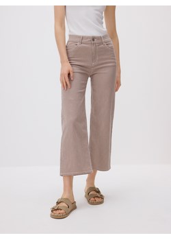 Reserved - Jeansy culotte w paski - beżowy ze sklepu Reserved w kategorii Jeansy damskie - zdjęcie 186013541