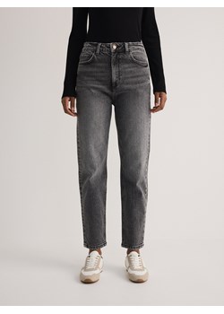 Reserved - Jeansy mom fit slim - szary ze sklepu Reserved w kategorii Jeansy damskie - zdjęcie 186013573