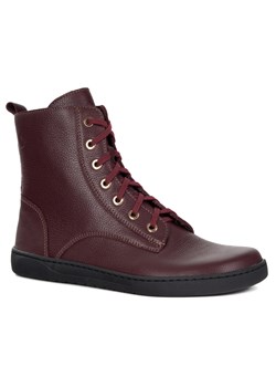 Buty damskie barefoot zimowe skórzane Olivier Liv 1303 ocieplane bordowe ze sklepu butyolivier w kategorii Półbuty damskie - zdjęcie 186014660