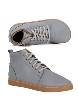 Buty damskie zimowe barefoot skórzane Z-B04 szare ze sklepu butyolivier w kategorii Botki - zdjęcie 186014663