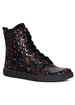 Buty damskie barefoot zimowe skórzane Olivier Liv 1303 ocieplane czarne wzory ze sklepu butyolivier w kategorii Półbuty damskie - zdjęcie 186014690