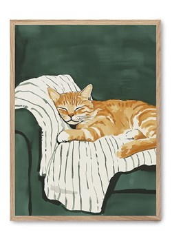 poster lab Druk artystyczny &quot;Sleeping cat&quot; w ramce ze sklepu Limango Polska w kategorii Obrazy - zdjęcie 186015172