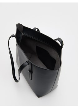 Reserved - Torebka shopper z imitacji skóry - czarny ze sklepu Reserved w kategorii Torebki damskie - zdjęcie 186024293
