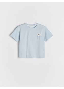 Reserved - Bawełniany t-shirt - jasnoniebieski ze sklepu Reserved w kategorii T-shirty chłopięce - zdjęcie 186025210