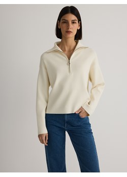 Reserved - Rozpinany sweter z wiskozą - kremowy - id: 625BN-02X - marki Reserved - 186025802 Reserved - Rozpinany sweter z wiskozą - kremowy ze sklepu Reserved w kategorii Swetry damskie - zdjęcie 186025802