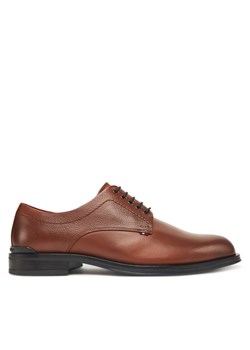 Tommy Hilfiger Półbuty Corporate Hilfiger FM0FM05581 Brązowy ze sklepu MODIVO w kategorii Buty eleganckie męskie - zdjęcie 186028580