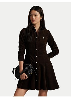Polo Ralph Lauren Sukienka koszulowa 211972069002 Brązowy Regular Fit ze sklepu MODIVO w kategorii Sukienki - zdjęcie 186028641
