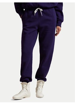 Polo Ralph Lauren Spodnie dresowe 211971700008 Granatowy Tapered Fit ze sklepu MODIVO w kategorii Spodnie damskie - zdjęcie 186028880