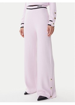 Liu Jo Sport Spodnie dzianinowe TF5252 MS59L Różowy Relaxed Fit ze sklepu MODIVO w kategorii Spodnie damskie - zdjęcie 186029030