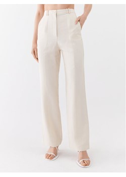 Patrizia Pepe Spodnie materiałowe 2P1491/A052-W347 Écru Straight Fit ze sklepu MODIVO w kategorii Spodnie damskie - zdjęcie 186029104