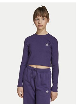 adidas Bluzka JW2600 Fioletowy Slim Fit ze sklepu MODIVO w kategorii Bluzki dziewczęce - zdjęcie 186029113