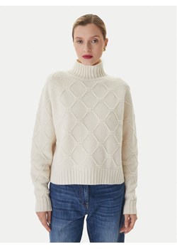 Elisabetta Franchi Sweter MK-55T-57E2 Biały Regular Fit ze sklepu MODIVO w kategorii Swetry damskie - zdjęcie 186029171