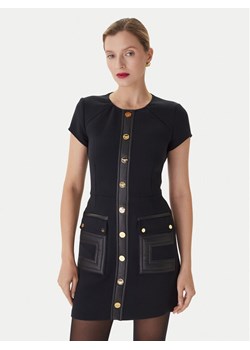 Elisabetta Franchi Sukienka koktajlowa AB-819-57E2-V690 Czarny Regular Fit ze sklepu MODIVO w kategorii Sukienki - zdjęcie 186029353