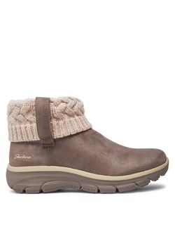 Skechers Botki Easy Going Cozy 167401/TPE Beżowy ze sklepu MODIVO w kategorii Botki - zdjęcie 186030132