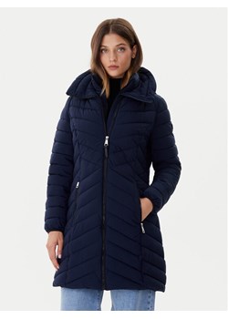 DKNY Płaszcz zimowy DLEMPN46 Granatowy Slim Fit ze sklepu MODIVO w kategorii Płaszcze damskie - zdjęcie 186030351