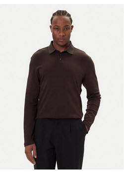 Calvin Klein Polo LV040EM909 Brązowy Regular Fit ze sklepu MODIVO w kategorii T-shirty męskie - zdjęcie 186030370