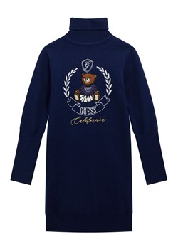 Guess Sukienka dzianinowa J5BK21 Z3GS0 Granatowy Regular Fit ze sklepu MODIVO w kategorii Sukienki dziewczęce - zdjęcie 186030372