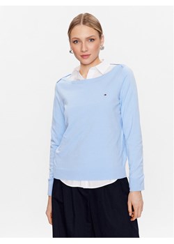 Tommy Hilfiger Sweter WW0WW37938 Błękitny Regular Fit ze sklepu MODIVO w kategorii Swetry damskie - zdjęcie 186030471
